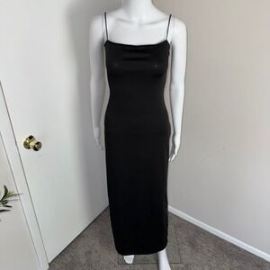 Micas Slinky Black Maxi Dress Bodycon Evening Party Cocktail Sleeveless Size XL
